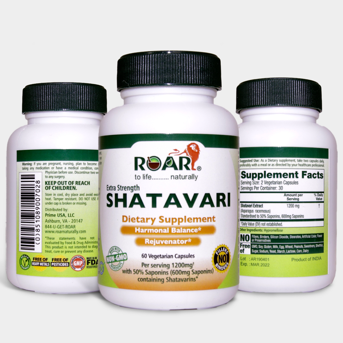 ROAR Extra Strength Shatavari Capsules Helps In Lactation.